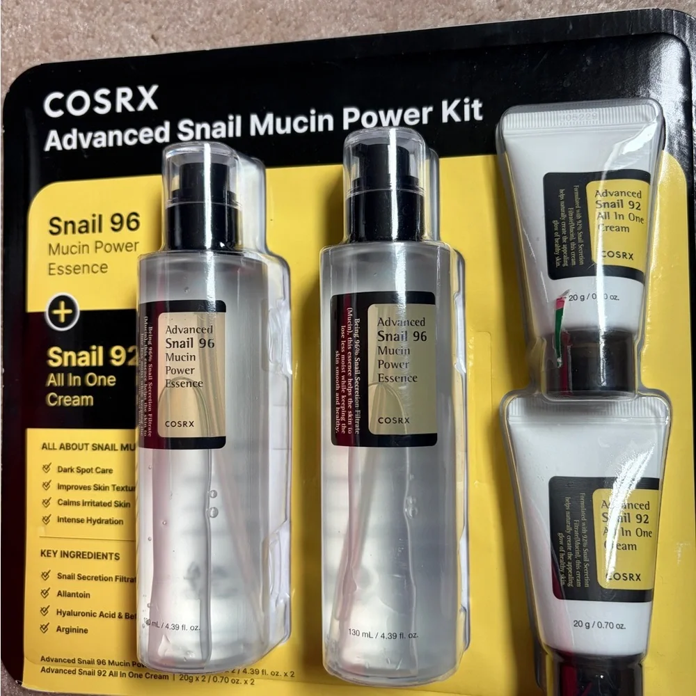COSRx snail mucin full size 4.39 oz Bottles with 2 all-in-one creams set NEW